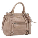 Miu Miu Hand Bag Vitellolux 2way Pink Silver Auth 202001A-1