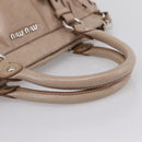 Miu Miu Hand Bag Vitellolux 2way Pink Silver Auth 202001A-7