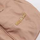 Miu Miu Hand Bag Leather 2way Pink Gold Auth 202002V-19