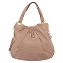 Miu Miu Hand Bag Leather 2way Pink Gold Auth 202002V-13