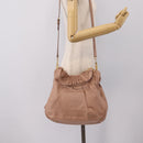 Miu Miu Hand Bag Leather 2way Pink Gold Auth 202002V-27