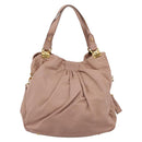 Miu Miu Hand Bag Leather 2way Pink Gold Auth 202002V-2
