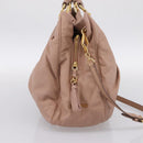 Miu Miu Hand Bag Leather 2way Pink Gold Auth 202002V-3
