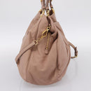Miu Miu Hand Bag Leather 2way Pink Gold Auth 202002V-4