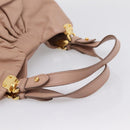 Miu Miu Hand Bag Leather 2way Pink Gold Auth 202002V-7