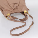 Miu Miu Hand Bag Leather 2way Pink Gold Auth 202002V-8