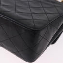 CHANEL Matelasse Chain Shoulder Bag Lamb Skin Black Gold CC Auth 202003SAV-13