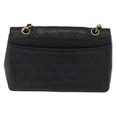 CHANEL Matelasse Chain Shoulder Bag Lamb Skin Black Gold CC Auth 202003SAV-3