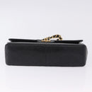 CHANEL Matelasse Chain Shoulder Bag Lamb Skin Black Gold CC Auth 202003SAV-9