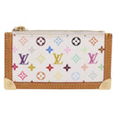 LOUIS VUITTON Multicolor Pochette Cles Coin Purse White M92655 LV Auth 202006A-13