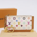LOUIS VUITTON Multicolor Pochette Cles Coin Purse White M92655 LV Auth 202006A-12