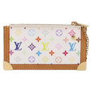 LOUIS VUITTON Multicolor Pochette Cles Coin Purse White M92655 LV Auth 202006A-2