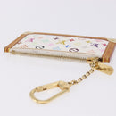 LOUIS VUITTON Multicolor Pochette Cles Coin Purse White M92655 LV Auth 202006A-6