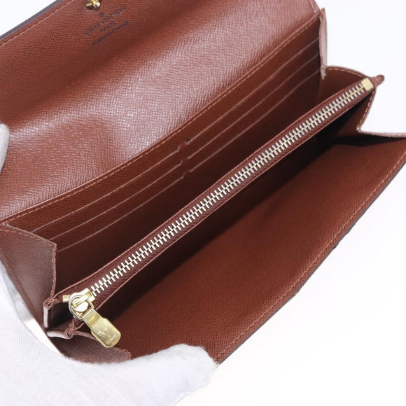 LOUIS VUITTON Monogram Portefeuille Sarah Long Wallet M61734 LV Auth 202008
