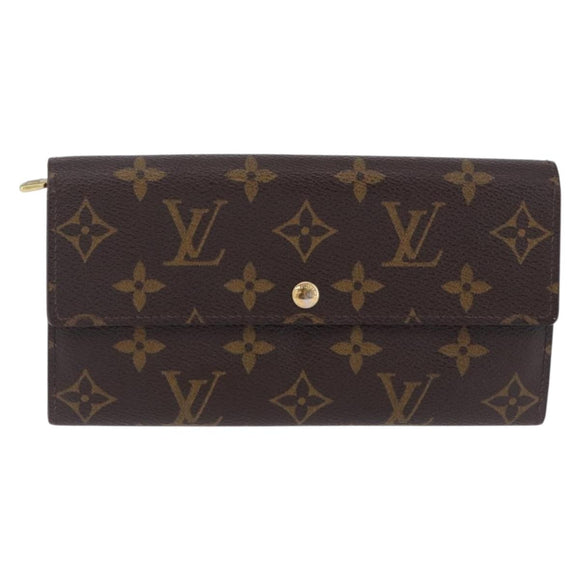 LOUIS VUITTON Monogram Portefeuille Sarah Long Wallet M61734 LV Auth 202008