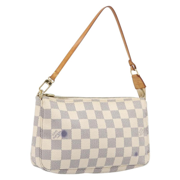 LOUIS VUITTON Damier Azur Pochette Accessoires Pouch N41207 LV Auth 202011