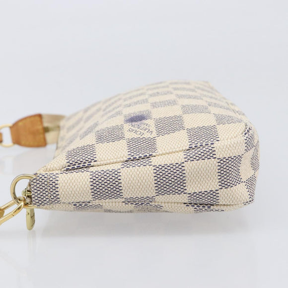 LOUIS VUITTON Damier Azur Pochette Accessoires Pouch N41207 LV Auth 202011