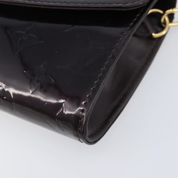 LOUIS VUITTON Monogram Vernis Bel Ale Shoulder Bag Amarante M93613 Auth 202014