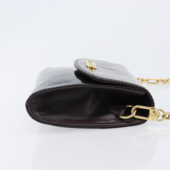 LOUIS VUITTON Monogram Vernis Bel Ale Shoulder Bag Amarante M93613 Auth 202014