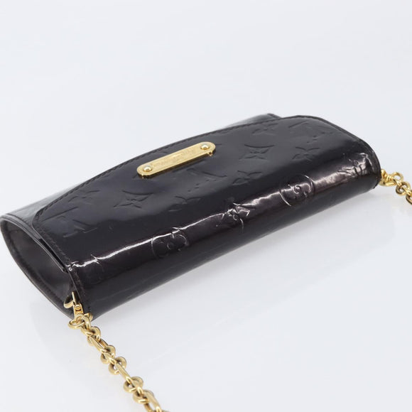 LOUIS VUITTON Monogram Vernis Bel Ale Shoulder Bag Amarante M93613 Auth 202014
