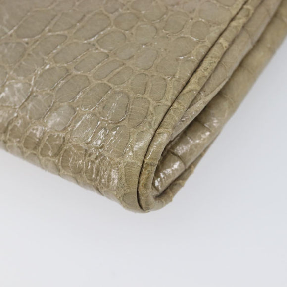 Miu Miu Clutch Bag Leather Beige Gold Auth 202018