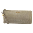 Miu Miu Clutch Bag Leather Beige Gold Auth 202018-13