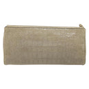 Miu Miu Clutch Bag Leather Beige Gold Auth 202018-2