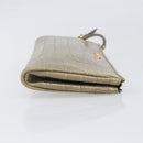 Miu Miu Clutch Bag Leather Beige Gold Auth 202018-3