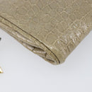 Miu Miu Clutch Bag Leather Beige Gold Auth 202018-14
