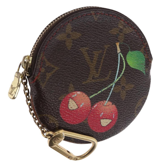 LOUIS VUITTON Monogram Cherry Porte Monnaie Ron Coin Purse M95043 Auth 202023