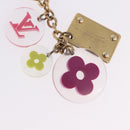 LOUIS VUITTON Porte Cles Fleur Charm Metal Multicolor M60046 LV Auth 202033-3