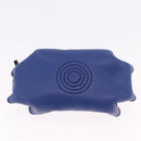 LOEWE Nappa Aire Coin Purse Leather Blue Auth 202034V-5