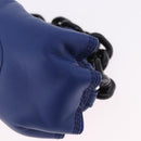 LOEWE Nappa Aire Coin Purse Leather Blue Auth 202034V-16