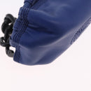 LOEWE Nappa Aire Coin Purse Leather Blue Auth 202034V-17