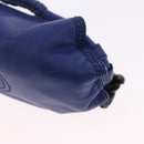 LOEWE Nappa Aire Coin Purse Leather Blue Auth 202034V-18