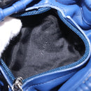 LOEWE Nappa Aire Coin Purse Leather Blue Auth 202034V-11