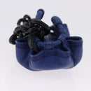 LOEWE Nappa Aire Coin Purse Leather Blue Auth 202034V-3