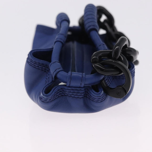 LOEWE Nappa Aire Coin Purse Leather Blue Auth 202034V