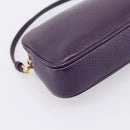 Miu Miu Hand Pouch Leather Purple Gold Auth 202035V-17