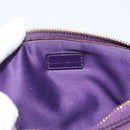 Miu Miu Hand Pouch Leather Purple Gold Auth 202035V-19