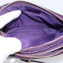 Miu Miu Hand Pouch Leather Purple Gold Auth 202035V-10