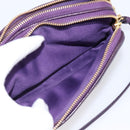 Miu Miu Hand Pouch Leather Purple Gold Auth 202035V-22