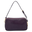 Miu Miu Hand Pouch Leather Purple Gold Auth 202035V-2