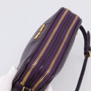 Miu Miu Hand Pouch Leather Purple Gold Auth 202035V-6