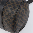 CELINE Macadam Hand Bag PVC Leather Black Gold Tone Auth 202048V-15