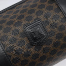 CELINE Macadam Hand Bag PVC Leather Black Gold Tone Auth 202048V-17