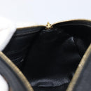 CELINE Macadam Hand Bag PVC Leather Black Gold Tone Auth 202048V-19