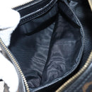 CELINE Macadam Hand Bag PVC Leather Black Gold Tone Auth 202048V-22