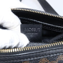 CELINE Macadam Hand Bag PVC Leather Black Gold Tone Auth 202048V-12
