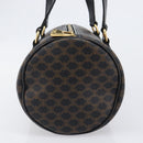 CELINE Macadam Hand Bag PVC Leather Black Gold Tone Auth 202048V-4
